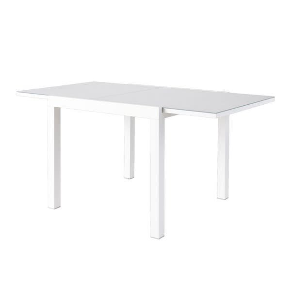 Mesa de Jardim Extensível 6 a 8 Lugares em Alumínio 75x90x90|160cm Branco Lyra II Naterial