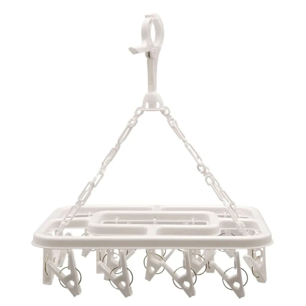 Mini Varal Retangular com 20 Pregadores Branco - Home Space