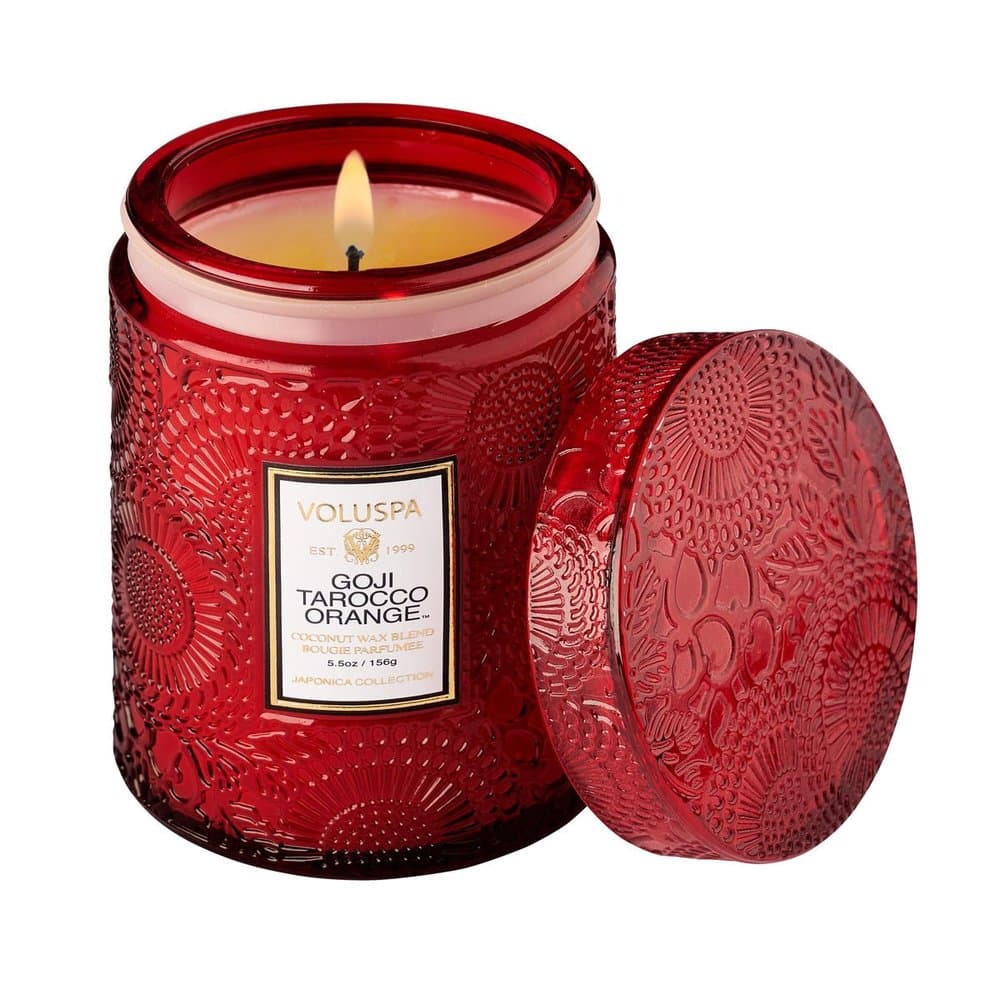 Mini Vela Pote Vidro 50h Relevo Goji Tarocco Orange - Voluspa