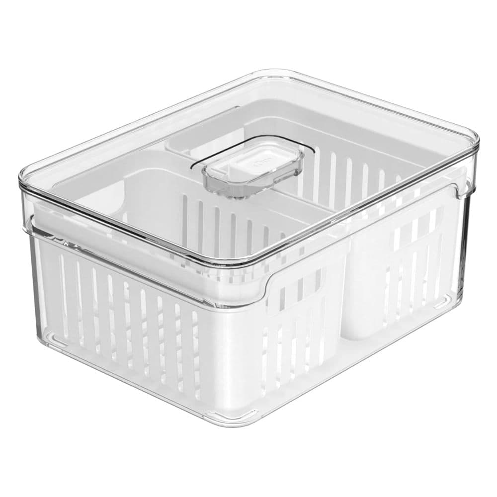 Organizador com Cesto Duplo Clear Fresh 2,2l Natural - Ou