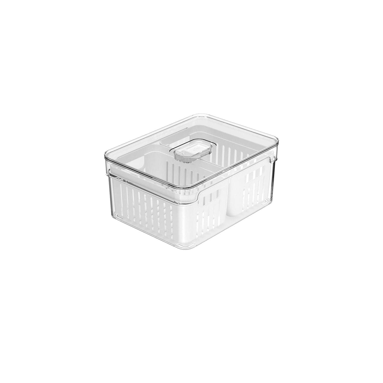 Organizador com cesto duplo Ou 2,2L Linha Clear Fresh