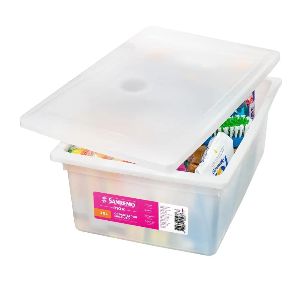 Organizador Multiuso Max 20l Branco - Sanremo