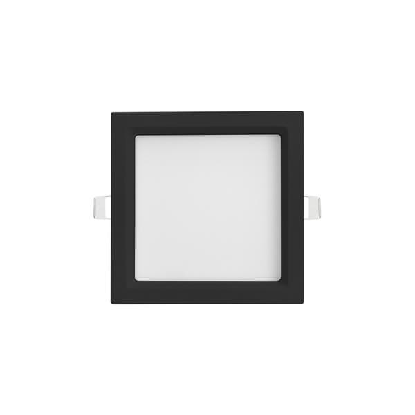Painel de Led Embutir Quadrado Luz Amarela 20W Save Energy 22,5x22,5cm Preto Bivolt