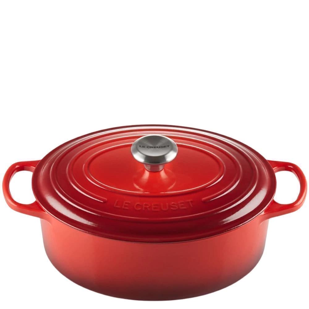 Panela de Ferro Oval Le Creuset Vermelha 40cm