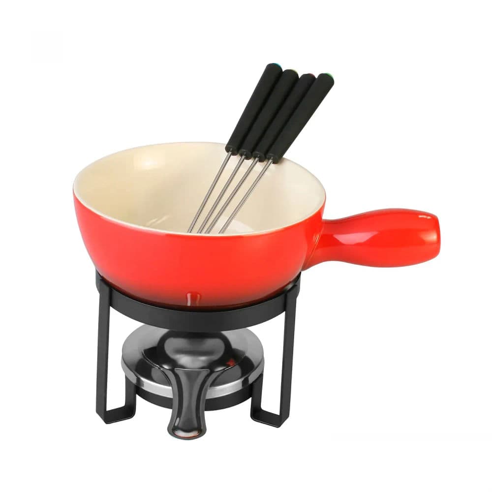 Panela de Fondue 8 Peças Epoxy Vermelho - Lyor