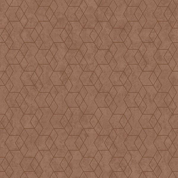 Papel de Parede Vinílico Essential Geométrico Marrom 10x0,53m Wiler-K