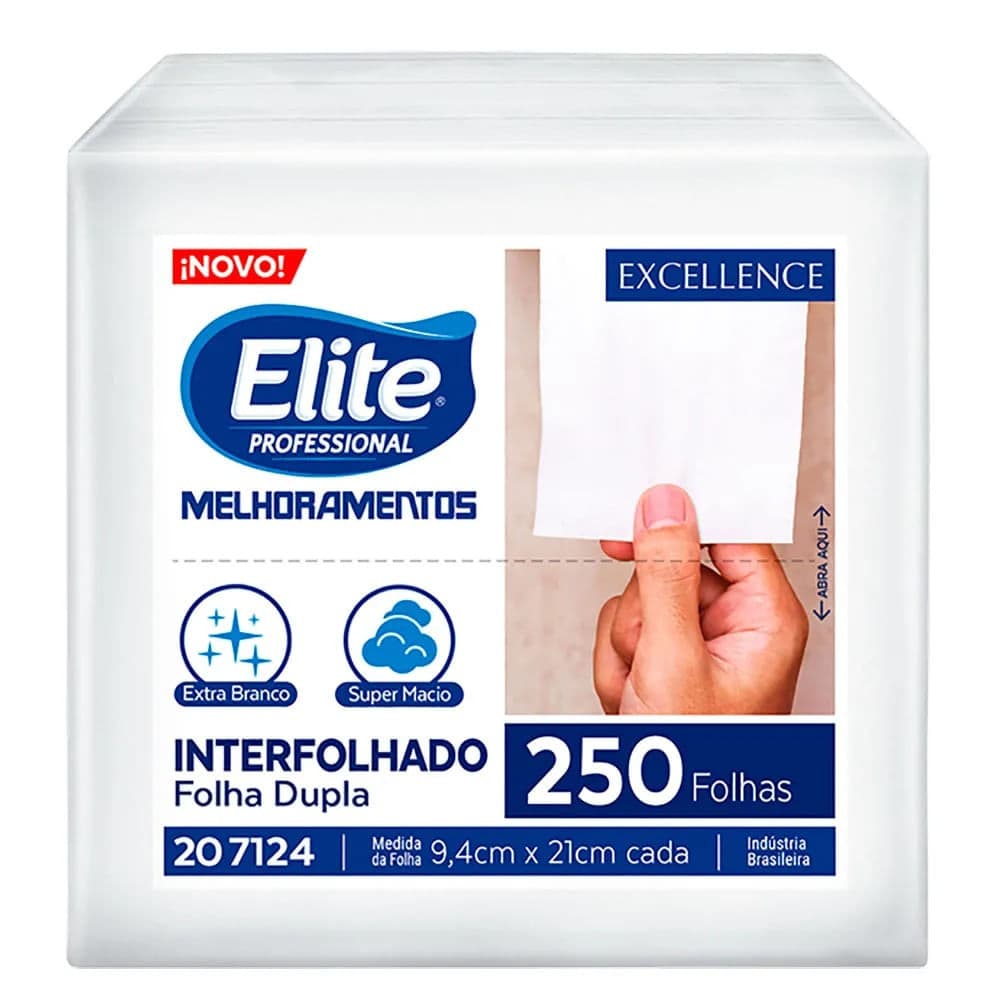 Papel Higiênico Interfolhado Folha Dupla 250 Folhas - Elite