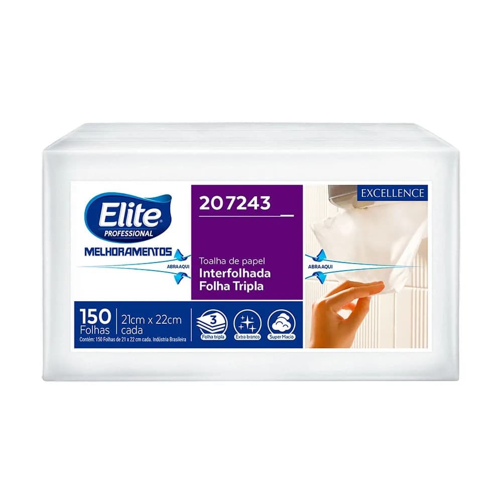 Papel Toalha Interfolhado 150 Folhas - Elite