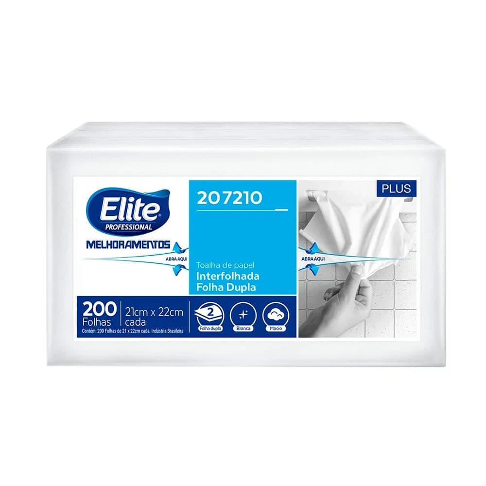 Papel Toalha Interfolhado 200 Folhas - Elite