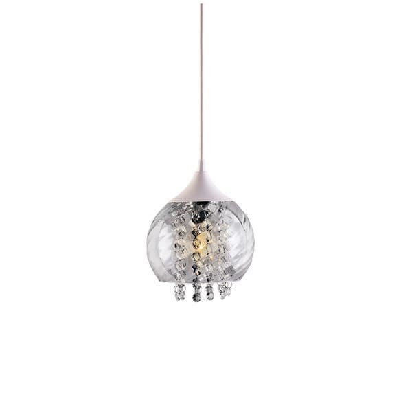 Pendente Globo 1 Lâmpada Vidro Incolor Marrocos Taschibra