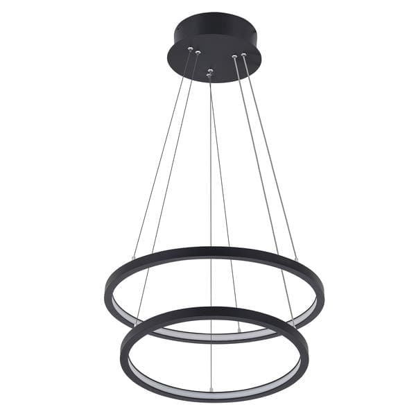 Pendente LED 46W Luz Amarela Preto Alumínio e Plástico Bivolt Orluce
