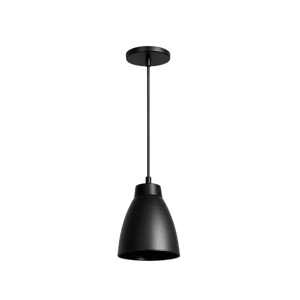 Pendente Redondo 1 Lâmpada Preto Basic