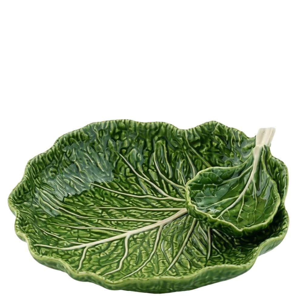 Petisqueira de Cerâmica Bordallo Pinheiro Couve 28cm