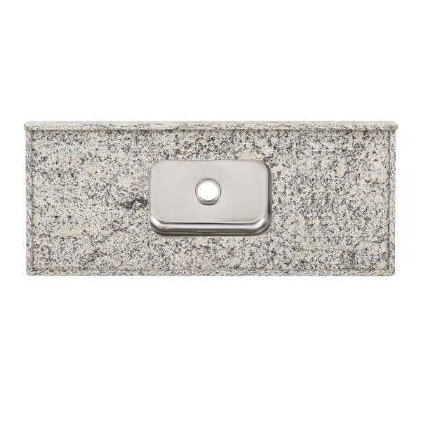 Pia de Cozinha Granito Bege Arabesco 150cm Standard Cuba Simples L.A. Pias e Granitos