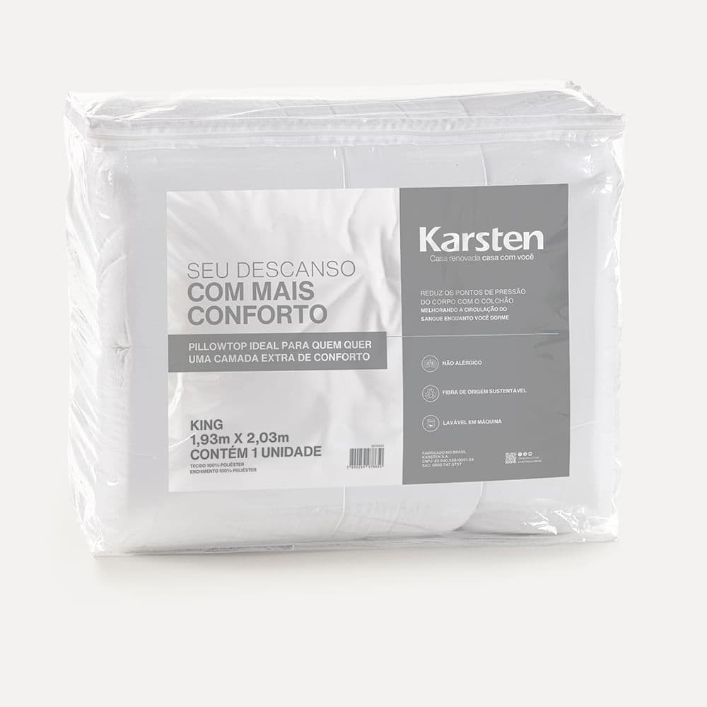 Pillow Top King 100% Poliéster Conforto