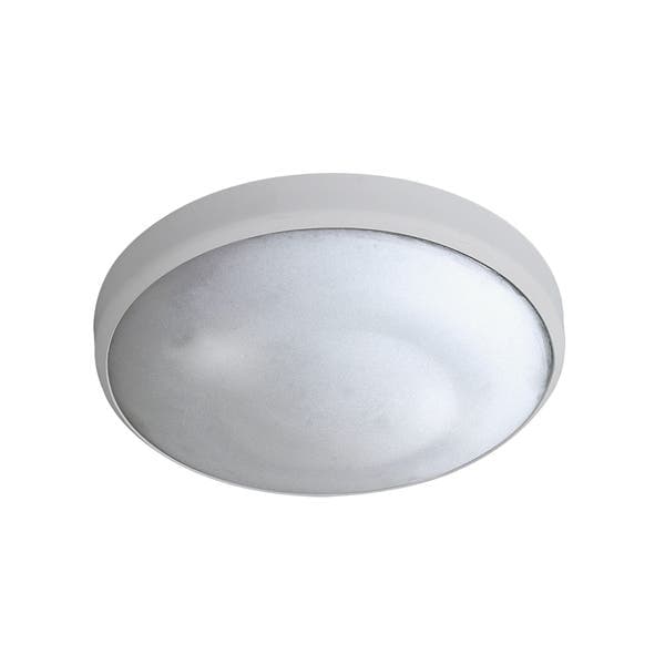 Plafon 2 Lâmpadas Branco Metal e Vidro 6194 Pantoja&Carmona