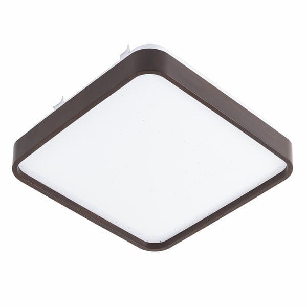Plafon Round LED Acrílico Liso Café Quadrado 18W TCC Ajustável Blumenau Iluminação