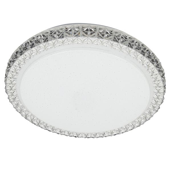 Plafon Shine LED Redondo 280mm Acrílico Liso 18w - Bi-Volt Temperatura de cor Ajustável