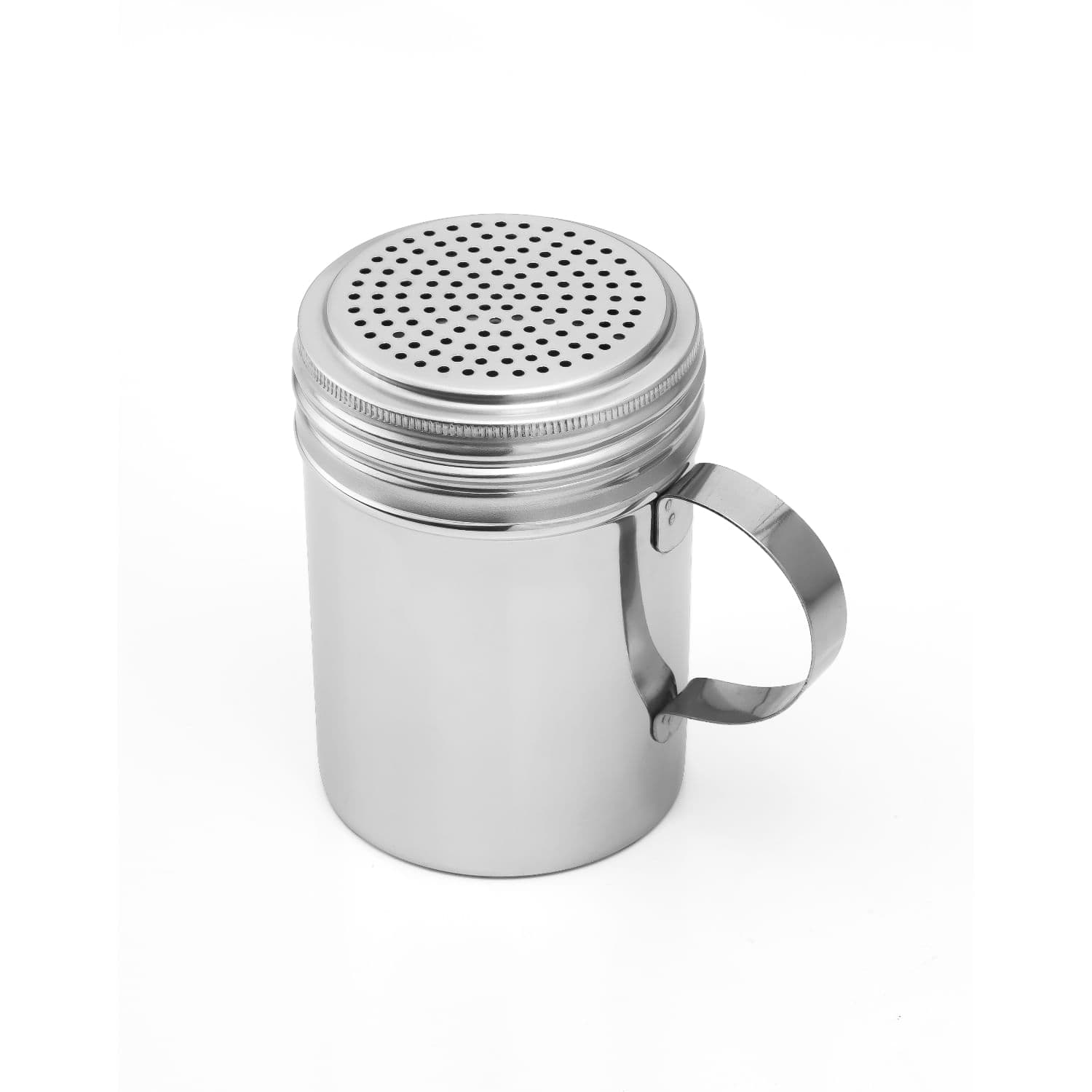 Polvilhador de Inox com Tampa e Alça 10cm - Plasvale