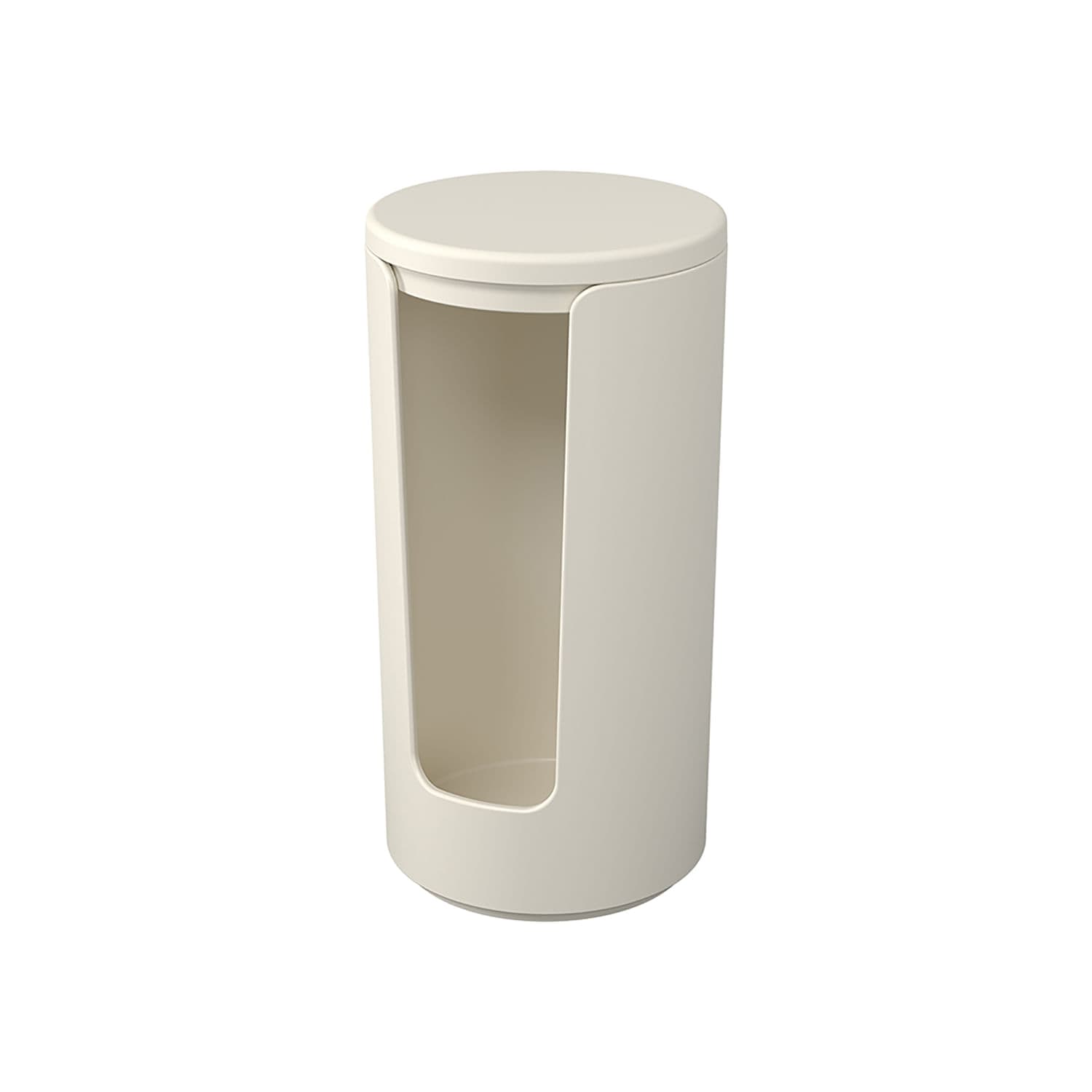 Porta Algodão com Tampa Serene 13,6cm Cinza Claro - Coza