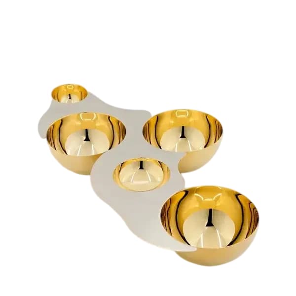 Porta-Aperitivo Luna Ouro 24K Riva