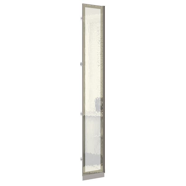 Porta Dobradiça Canto Closet 40cm Reflecta Bronze 39,6x227,8x1,5cm Prime Luciane