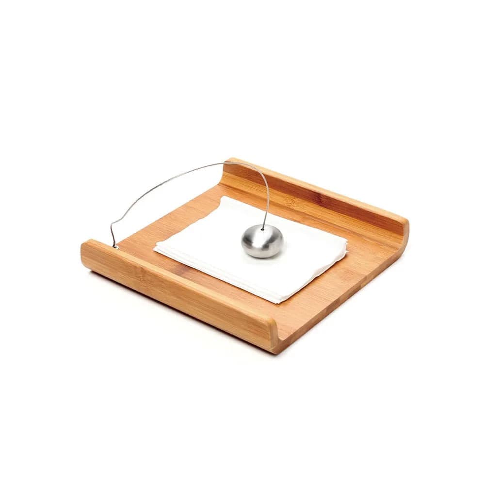 Porta Guardanapo De Bambu Com Peso 21cm - Yoi