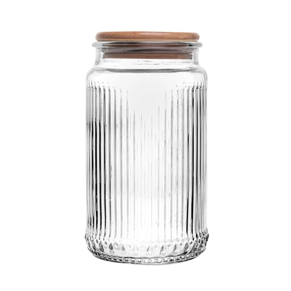 Porta Mantimento com Tampa de Bambu Lines 950mL - Wolff