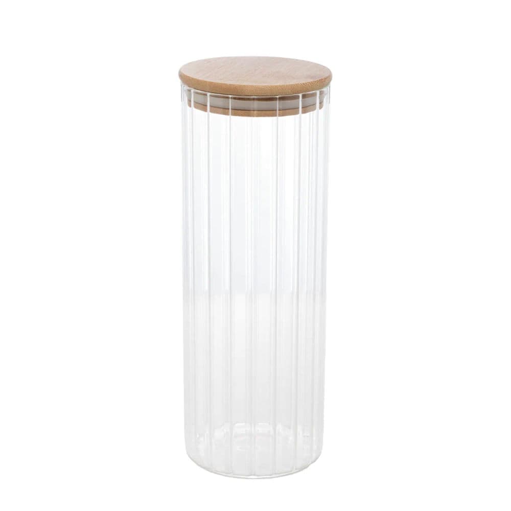 Porta Mantimento de Vidro com Tampa De Bambu 1,1l - Wolff