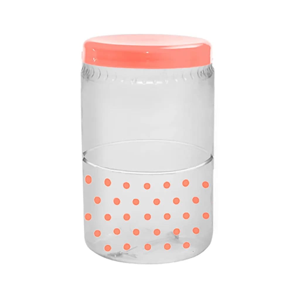 Porta Mantimentos Jazz 4l Poá Rosa Tup - Tiba