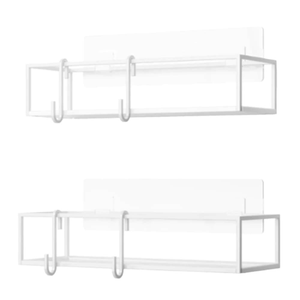 Porta Shampoo Cubiko Umbra Branco 32x12x6cm 2pçs