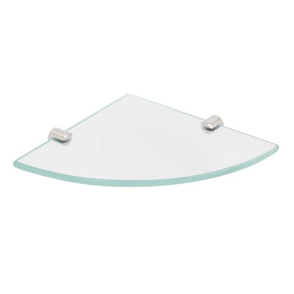 Porta Shampoo de Canto Simples Parafuso Vidro Incolor 20x20x0,8cm Home HAB