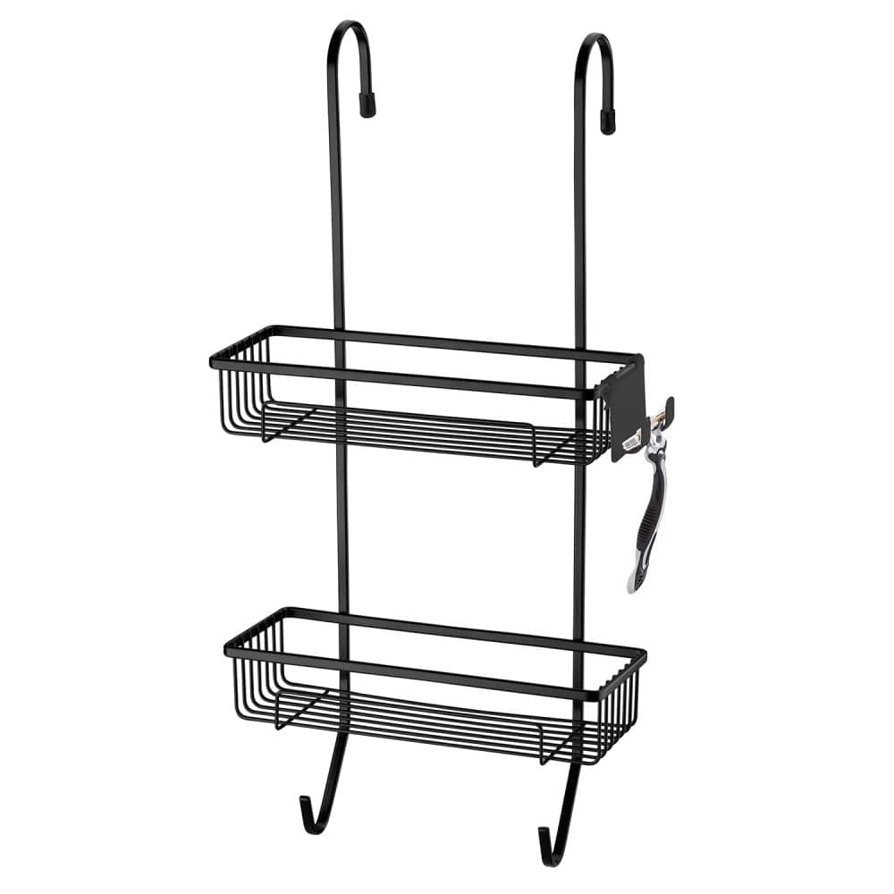 Porta Shampoo Duplo para Box 58cm Preto Fosco - Future