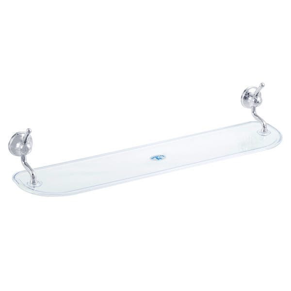 Porta Shampoo Reto Simples Parafuso Plástico Cristal 9x44,50x10cm Ideale Stamplas