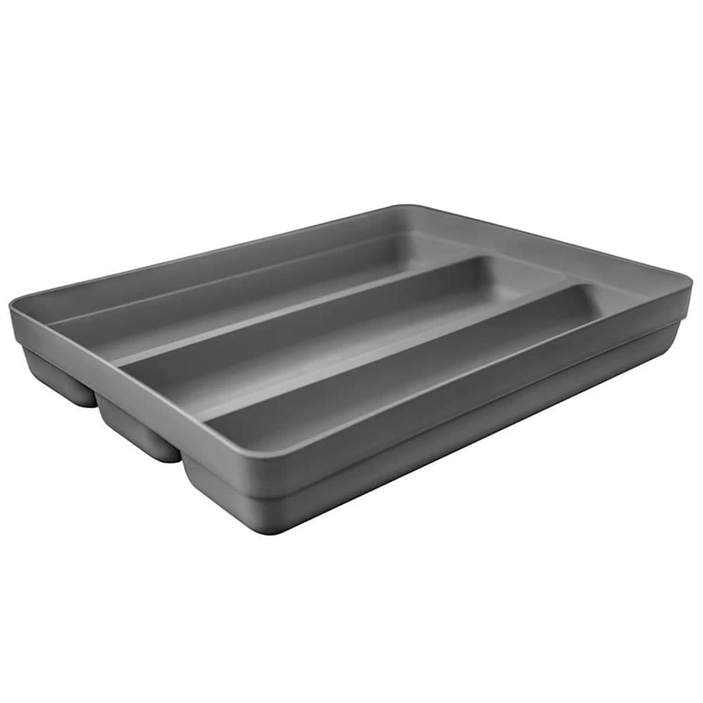 Porta Talheres Retangular Logic Chumbo 34,6x26,9cm - Ou