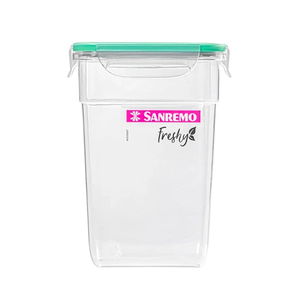 Pote de Plástico Retangular Fresh 1,4l Verde - Sanremo