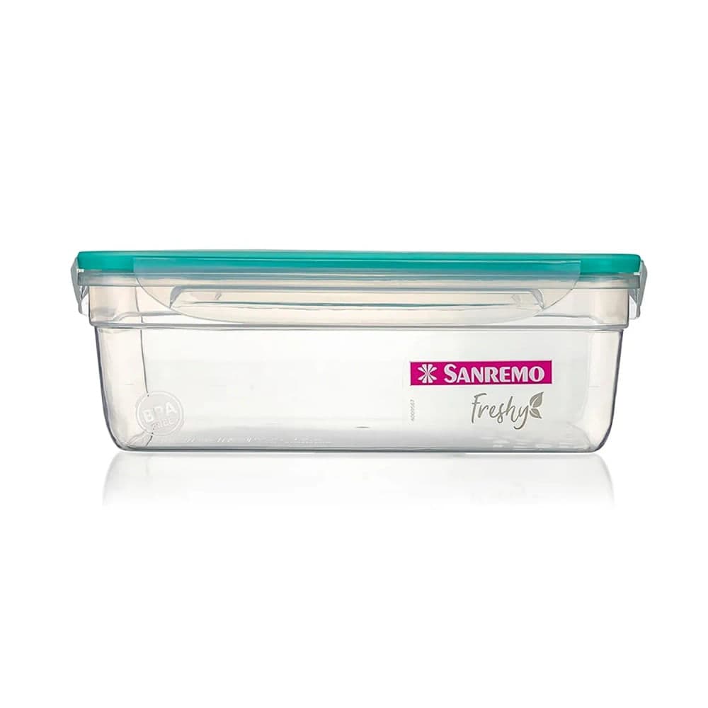 Pote de Plástico Retangular Fresh 2,5l Verde - Sanremo