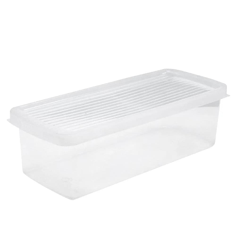 Pote de Plástico Retangular para Legumes 30,5cm Transparente - Ordene
