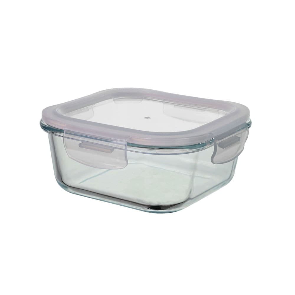 Pote de Vidro Hermético Quadrado 320mL Transparente - Tuut