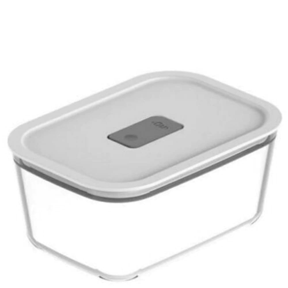 Pote Hermético de Vidro ou Fresh Lock Branco 1,2l 4pçs