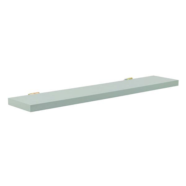 Prateleira de Madeira MDF Verde 120x23,5cm com Suporte Invisível Montfácil