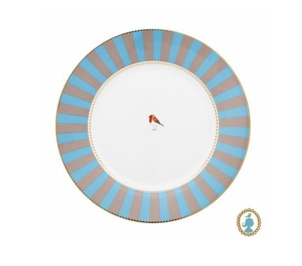 Prato de Pão Love Birds Pip Studio Azul Stripes