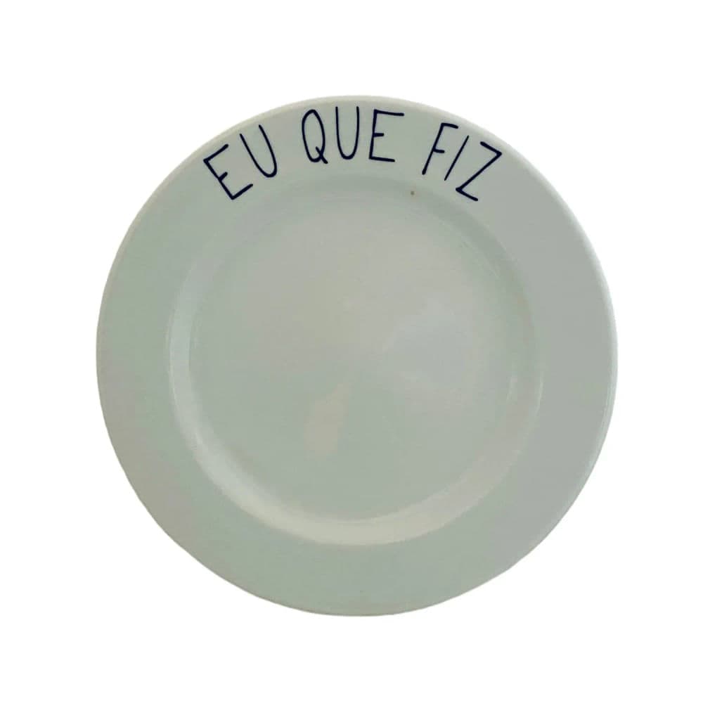 Prato de Sobremesa Eu Que Fiz 19cm - Porcelana e Cia