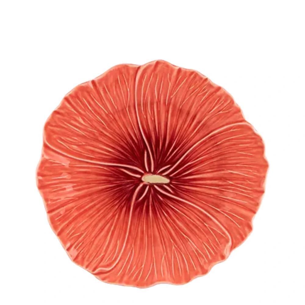 Prato para Sobremesa de Cerâmica Bordallo Pinheiro Maria Flor Alcea 22cm