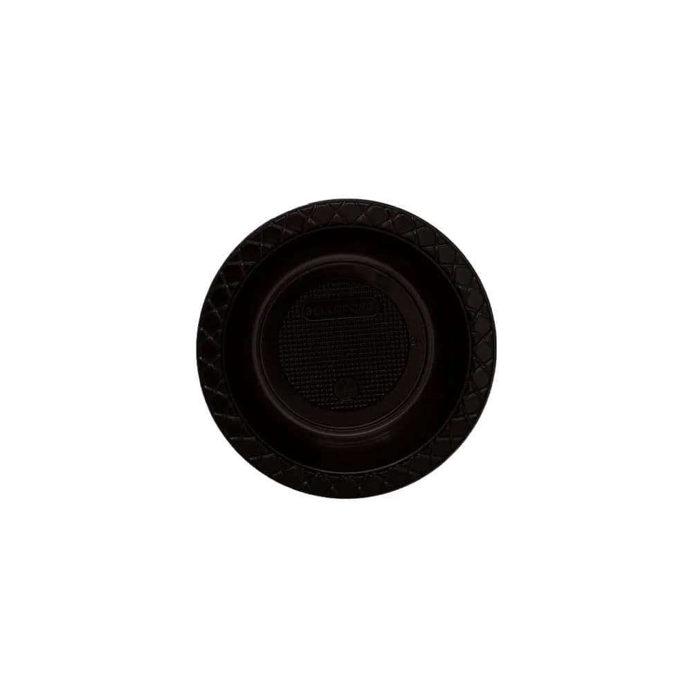 Prato Raso Descartável 15cm Preto 10 Unidades - Bello Festas