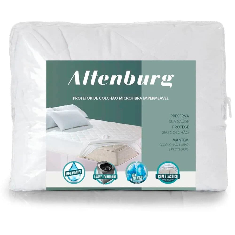 Protetor de Colchão Queen Impermeável Branco - Altenburg