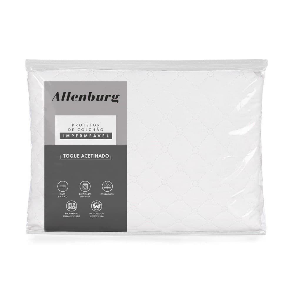 Protetor de Colchão Solteiro Impermeável Branco - Altenburg