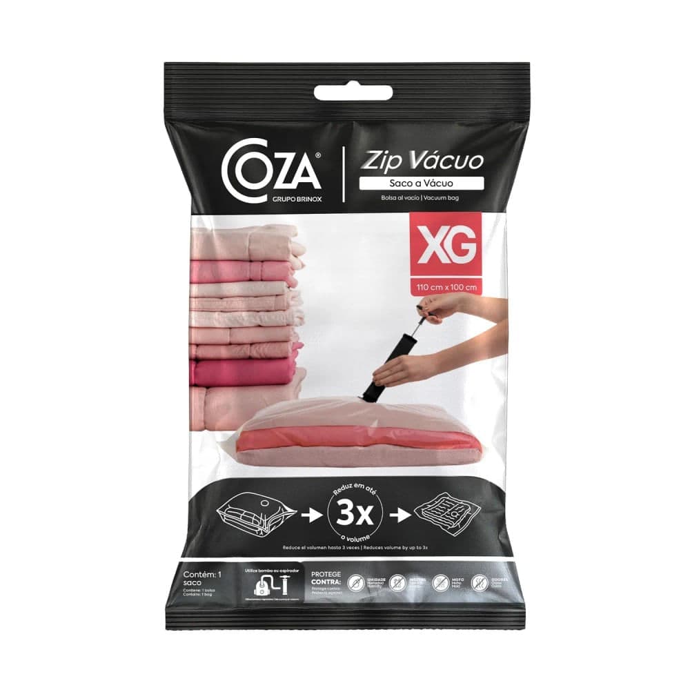 Saco a Vácuo Zip Xg 110x100cm - Coza