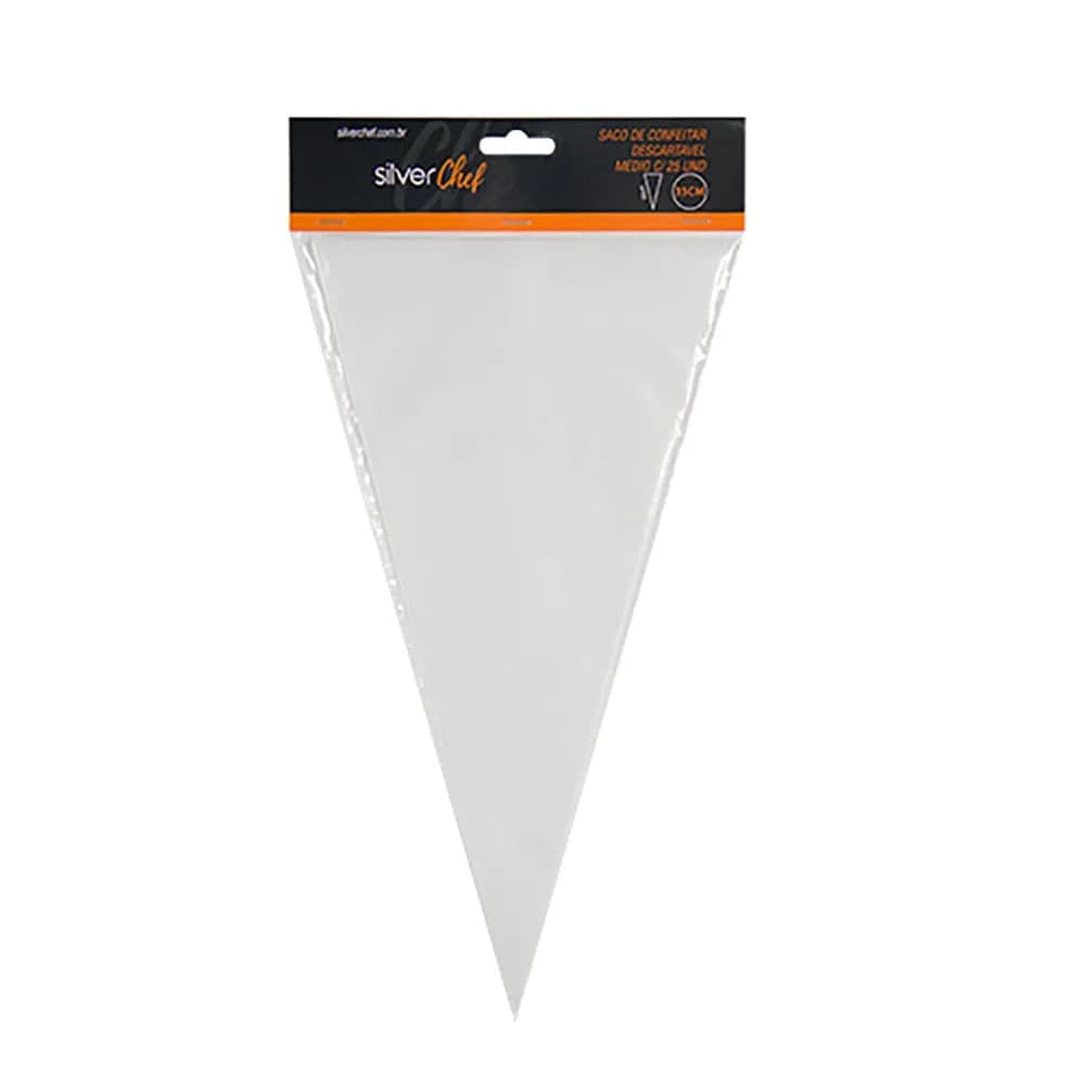 Saco Confeitar 35x15cm 25pçs - Silver Chef