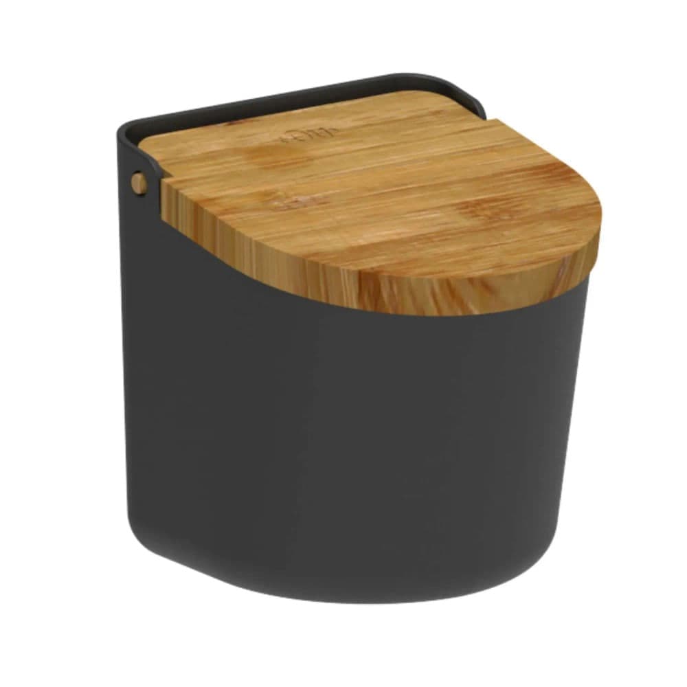 Saleiro com Tampa de Bambu Lume Preto - Ou